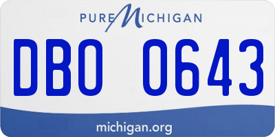 MI license plate DBO0643
