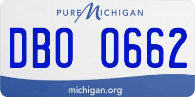 MI license plate DBO0662