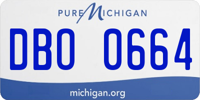 MI license plate DBO0664