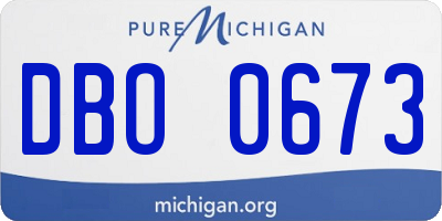MI license plate DBO0673