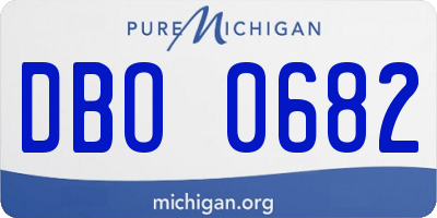 MI license plate DBO0682