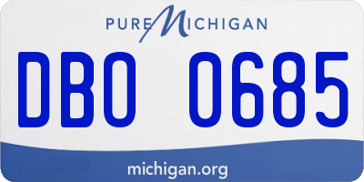 MI license plate DBO0685