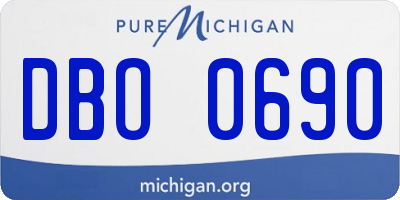 MI license plate DBO0690