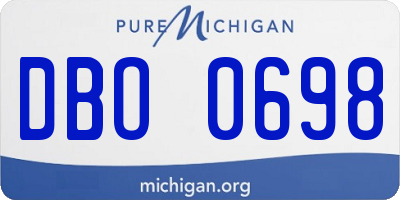 MI license plate DBO0698