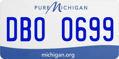 MI license plate DBO0699