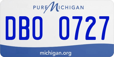 MI license plate DBO0727