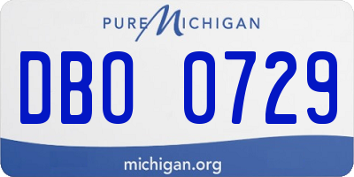 MI license plate DBO0729