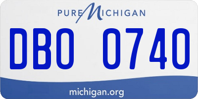 MI license plate DBO0740