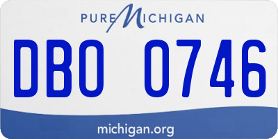 MI license plate DBO0746