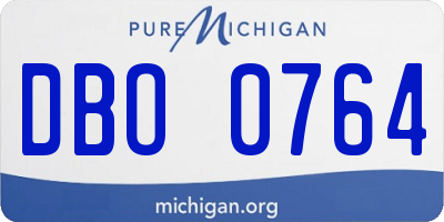 MI license plate DBO0764