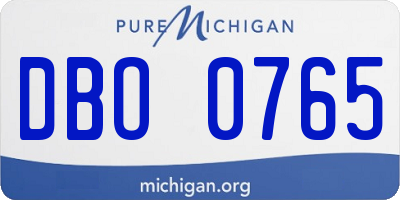MI license plate DBO0765