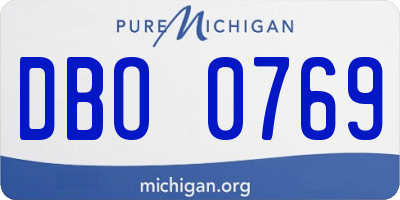 MI license plate DBO0769