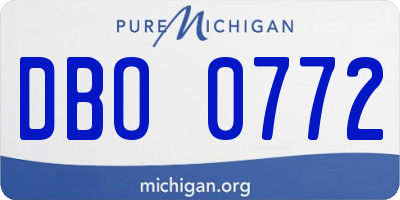 MI license plate DBO0772