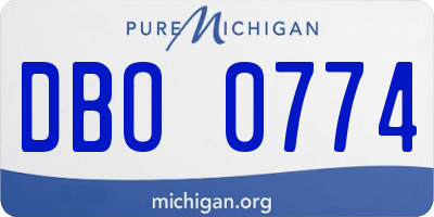MI license plate DBO0774