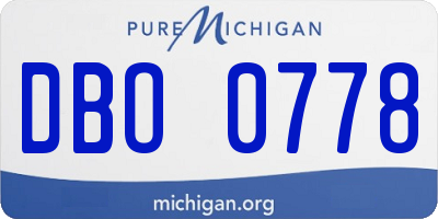 MI license plate DBO0778