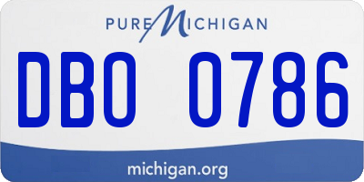 MI license plate DBO0786