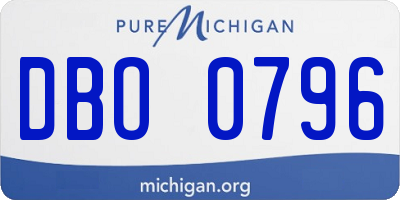 MI license plate DBO0796