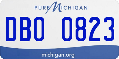 MI license plate DBO0823