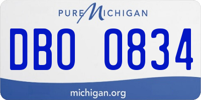 MI license plate DBO0834