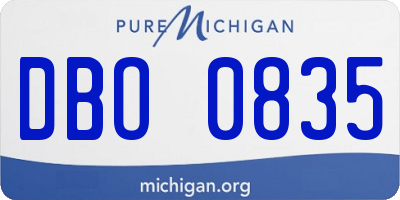 MI license plate DBO0835