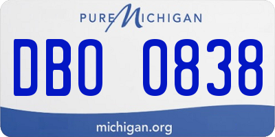 MI license plate DBO0838