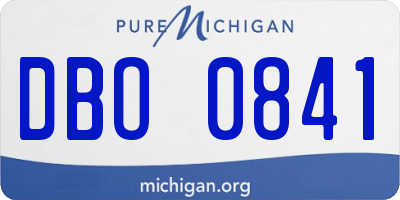 MI license plate DBO0841