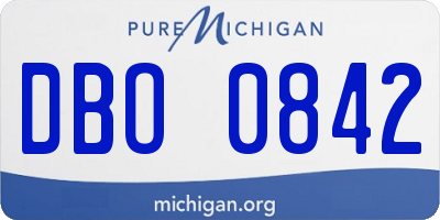 MI license plate DBO0842
