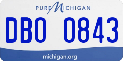 MI license plate DBO0843