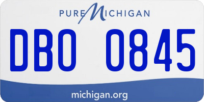 MI license plate DBO0845