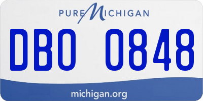 MI license plate DBO0848