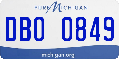 MI license plate DBO0849