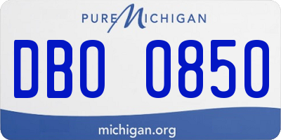 MI license plate DBO0850