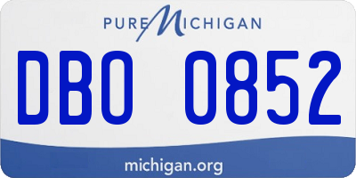 MI license plate DBO0852