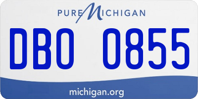 MI license plate DBO0855