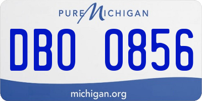 MI license plate DBO0856