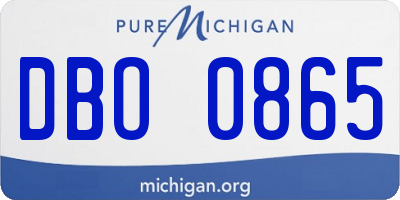MI license plate DBO0865