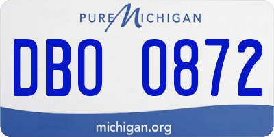 MI license plate DBO0872