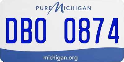 MI license plate DBO0874