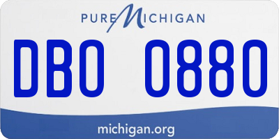 MI license plate DBO0880