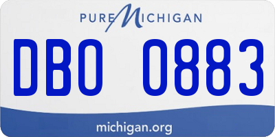 MI license plate DBO0883