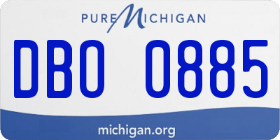 MI license plate DBO0885