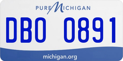 MI license plate DBO0891