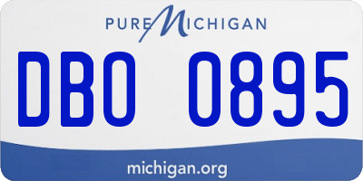 MI license plate DBO0895