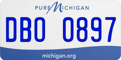 MI license plate DBO0897