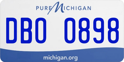 MI license plate DBO0898