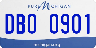 MI license plate DBO0901