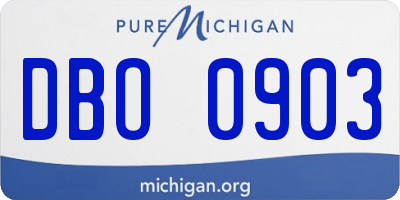 MI license plate DBO0903