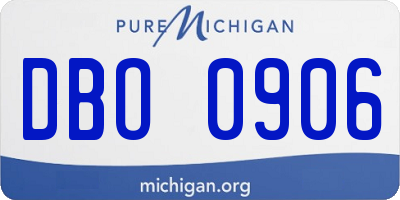 MI license plate DBO0906