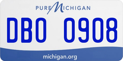 MI license plate DBO0908