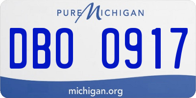 MI license plate DBO0917